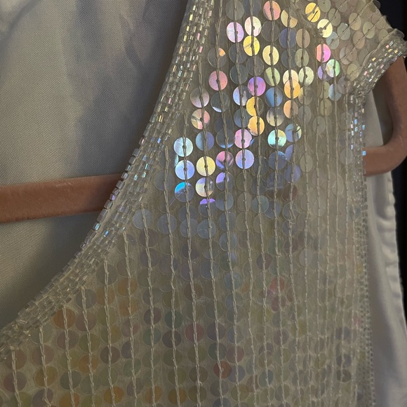 Iridescent sequin and beaded vintage top - Picture 3 of 3